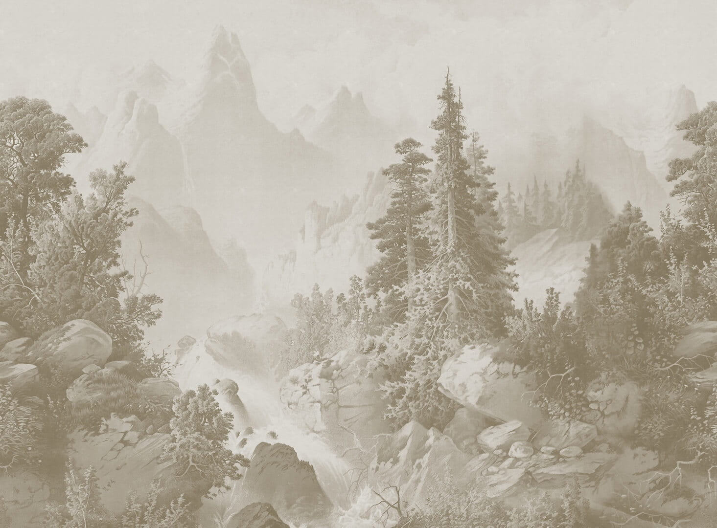 Fototapeta krajobraz Gór Skalistych Rebel Walls R18815 Mountain Horizon Beige Scenic Landscapes