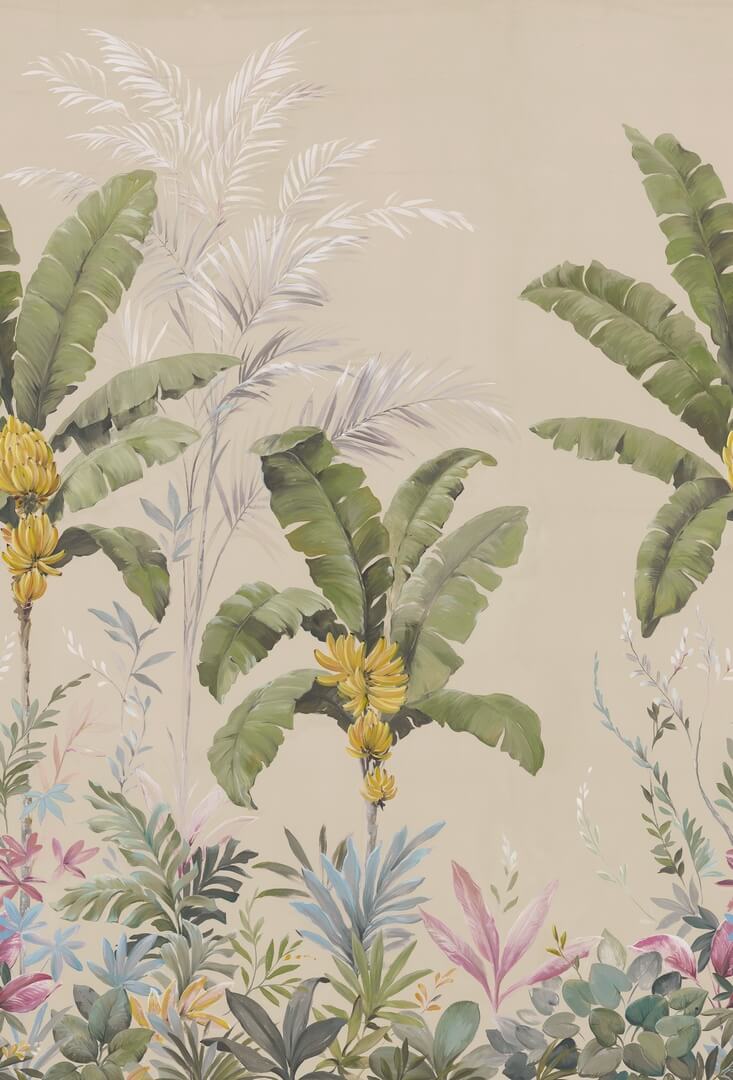 Fototapeta tropikalna bananowce Rebel Walls R18833 Banana Tree Jungle Beige Scenic Landscapes
