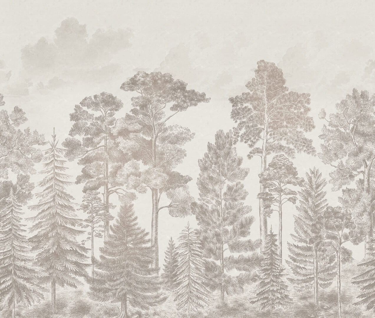 Fototapeta las w skandynawskim stylu Rebel Walls R18838 Scandinavian Bellewood Vintage Scenic Landscapes