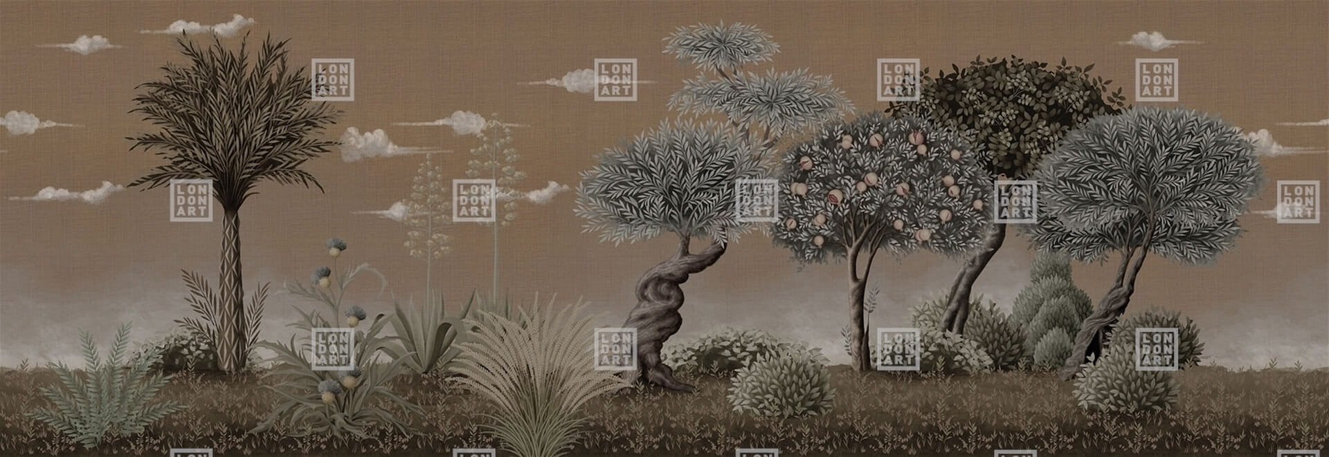 Fototapeta drzewa London Art MUN07 B Forêt Tale Books: Les Mille et une Nuits