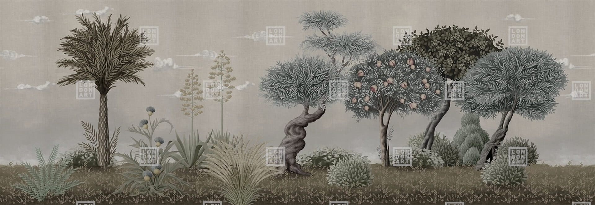 Fototapeta drzewa London Art MUN07 E Forêt Tale Books: Les Mille et une Nuits