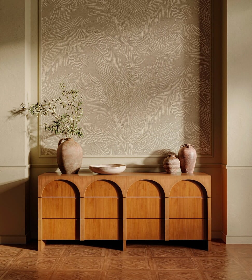 Tapeta haftowane liście palmowe Arte Maui 81536 Lanai