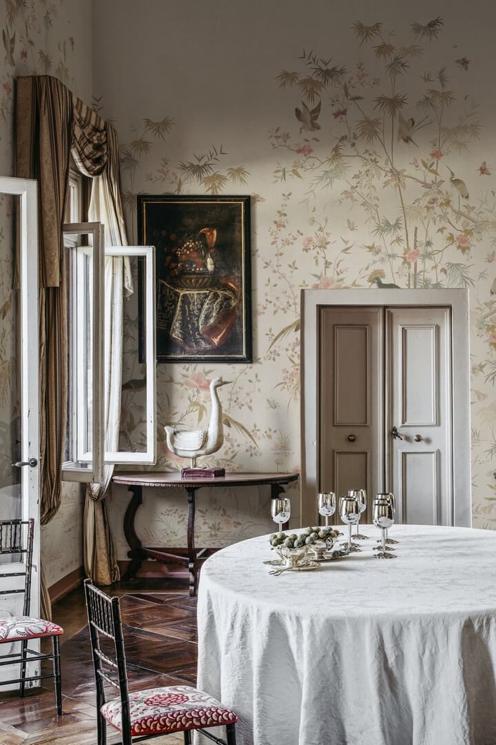 Fototapeta japoński ogród Sandberg S10415 Chinoiserie Garden Eggshell