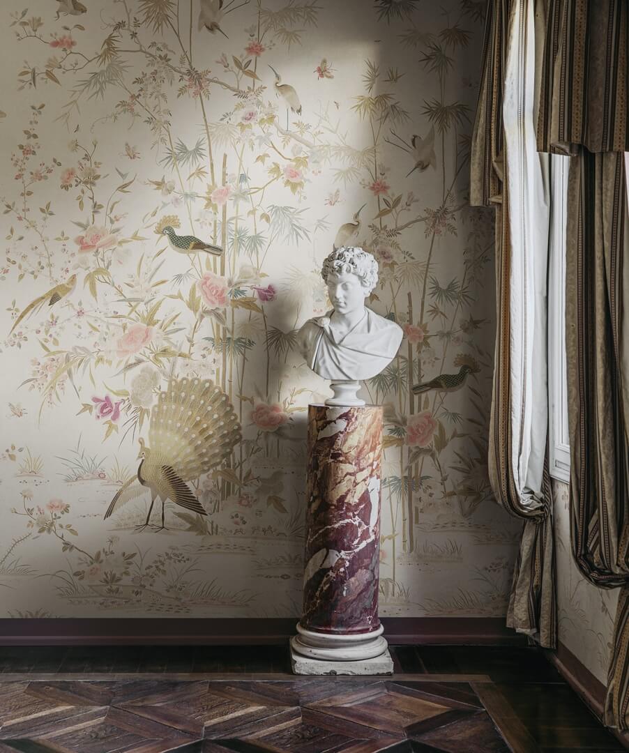 Fototapeta japoński ogród Sandberg S10415 Chinoiserie Garden Eggshell