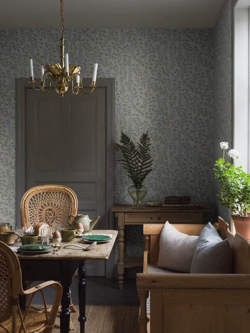 Tapeta roślinna wisteria Boras Tapeter 5707 Blaregn Orangeri