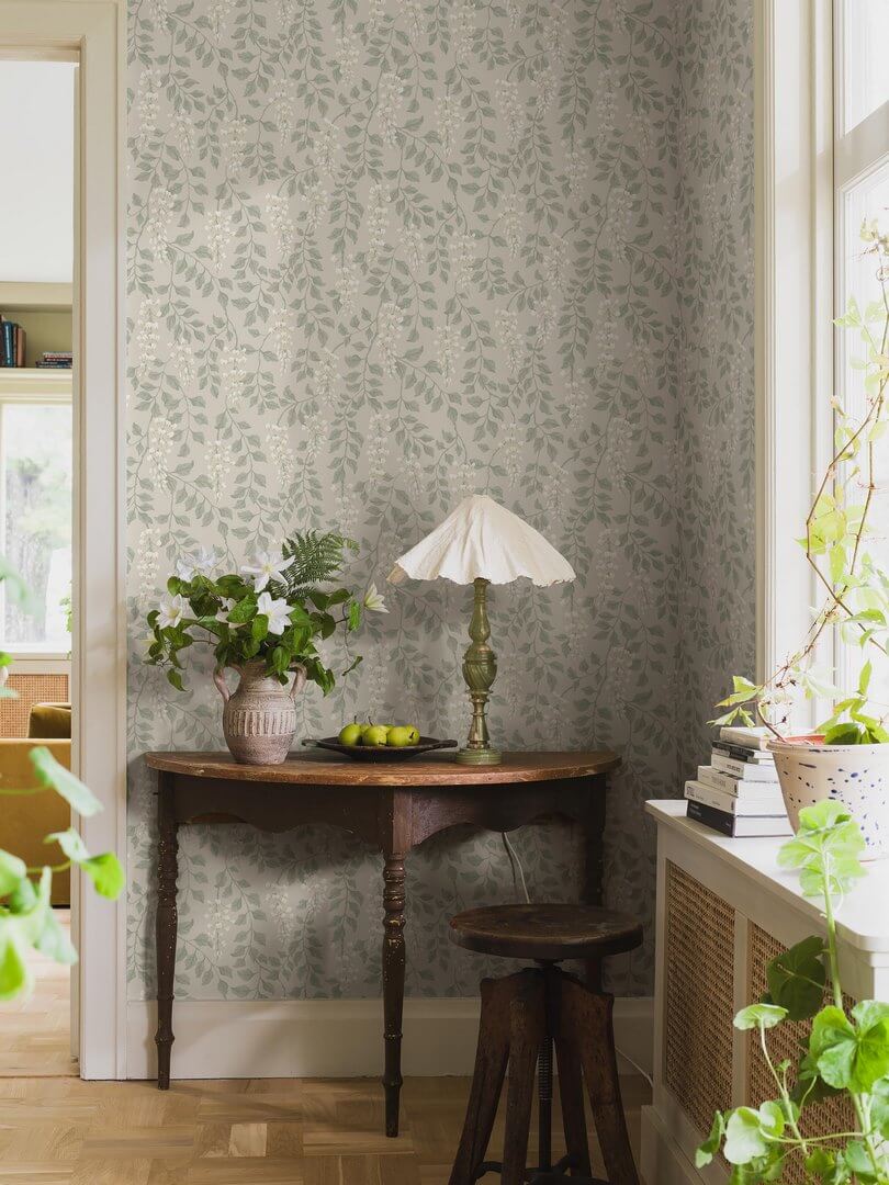 Tapeta roślinna wisteria Boras Tapeter 5708 Blaregn Orangeri