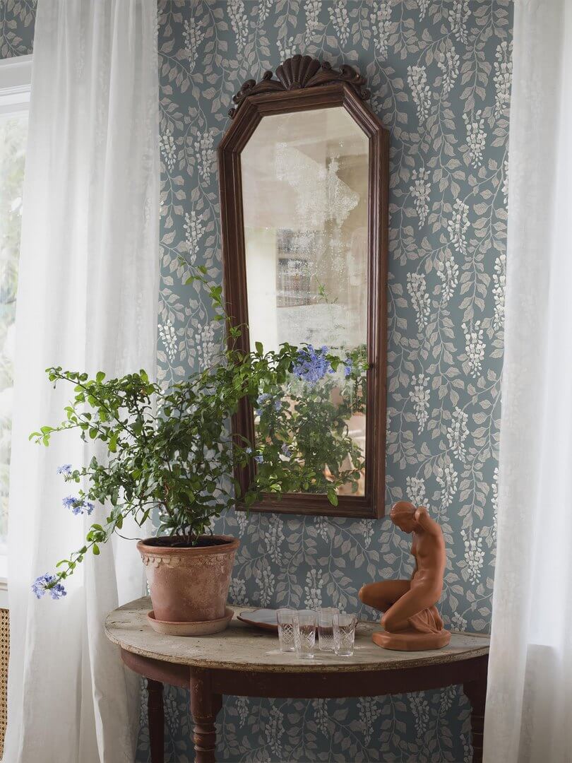 Tapeta roślinna wisteria Boras Tapeter 5711 Blaregn Orangeri