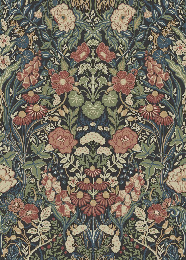 Tapeta roślinny ornament Boras Tapeter 5722 Ortagard Orangeri