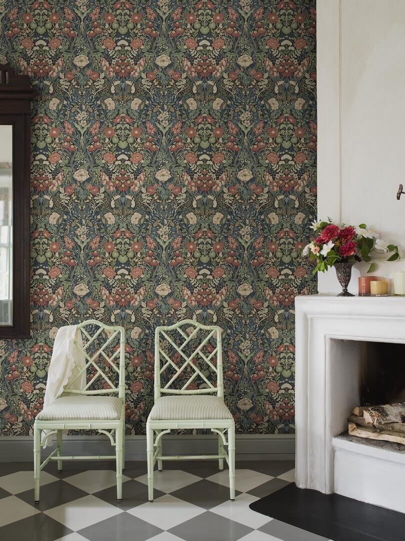 Tapeta roślinny ornament Boras Tapeter 5722 Ortagard Orangeri