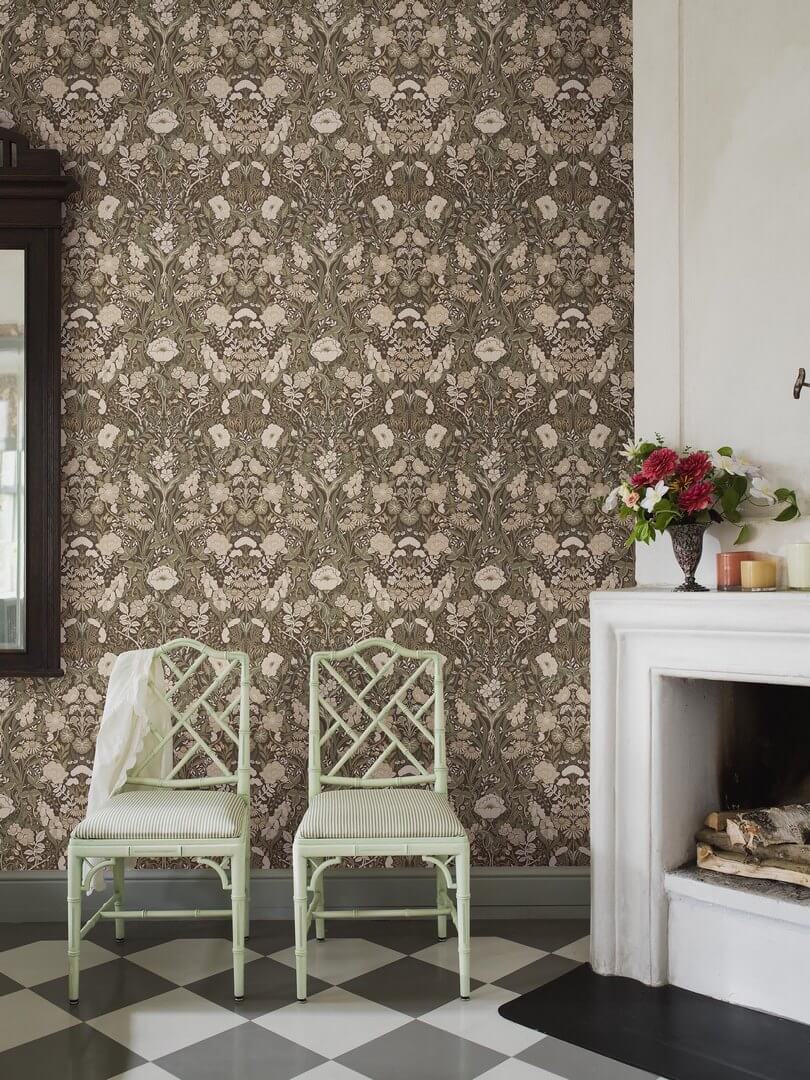 Tapeta roślinny ornament Boras Tapeter 5725 Ortagard Orangeri