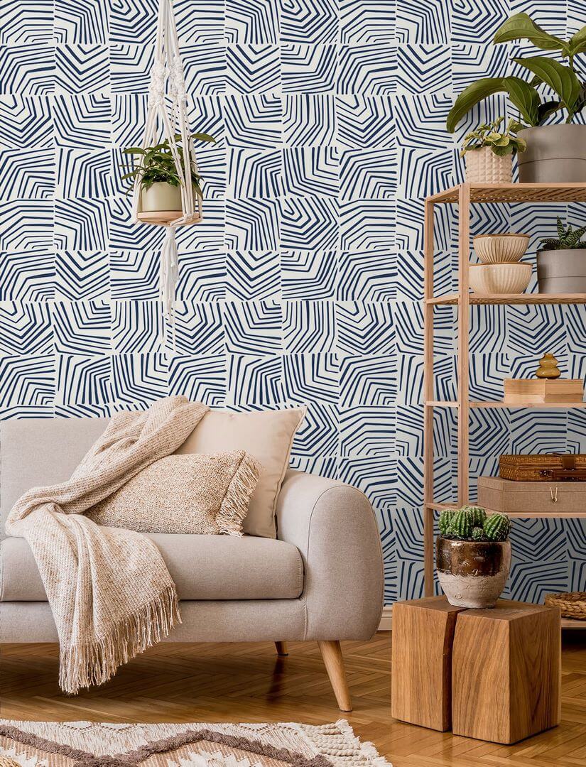 Tapeta geometryczna Seabrook SL80212 The Simple Life