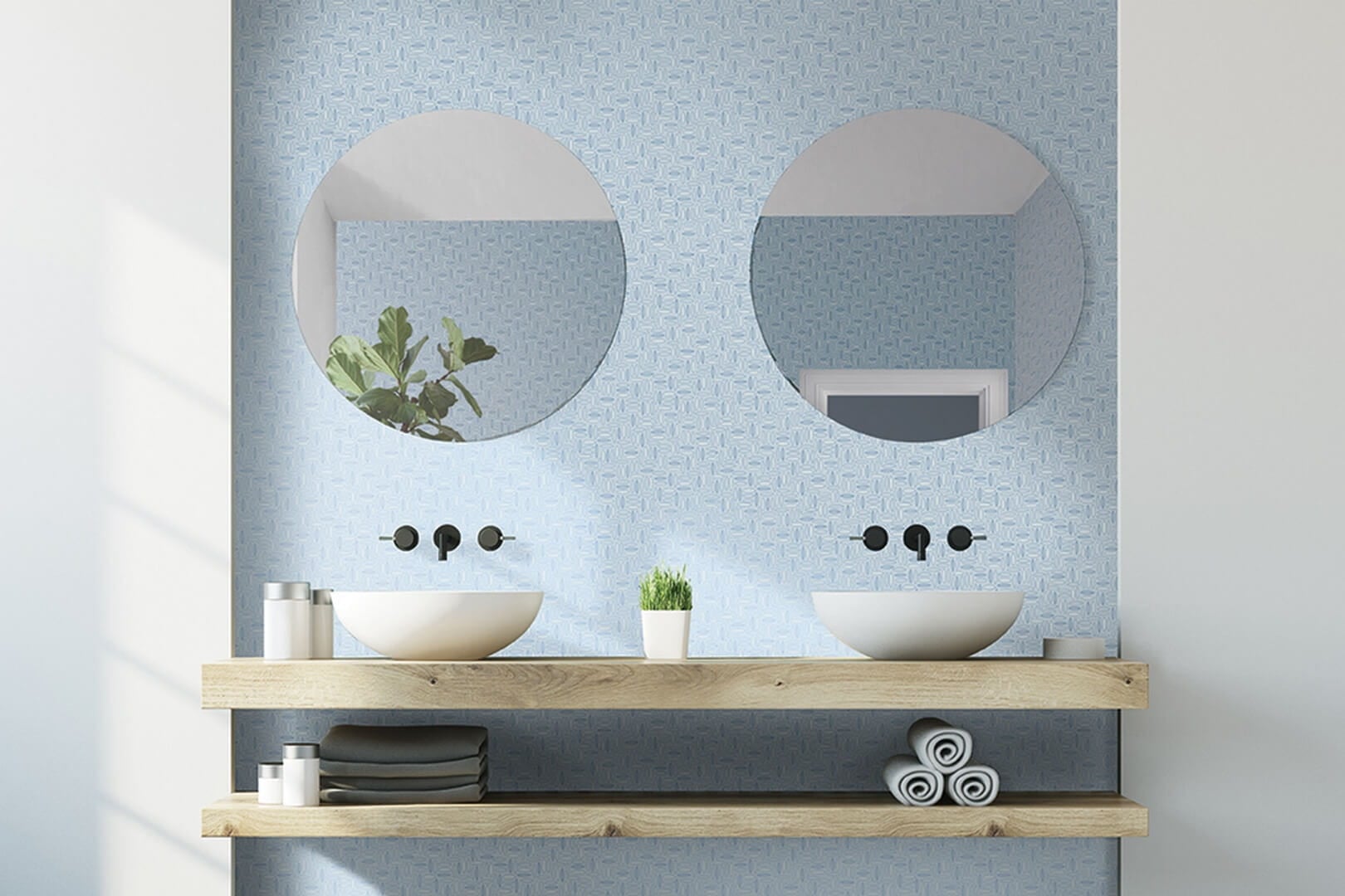 Tapeta geometryczna Seabrook SL80602 The Simple Life