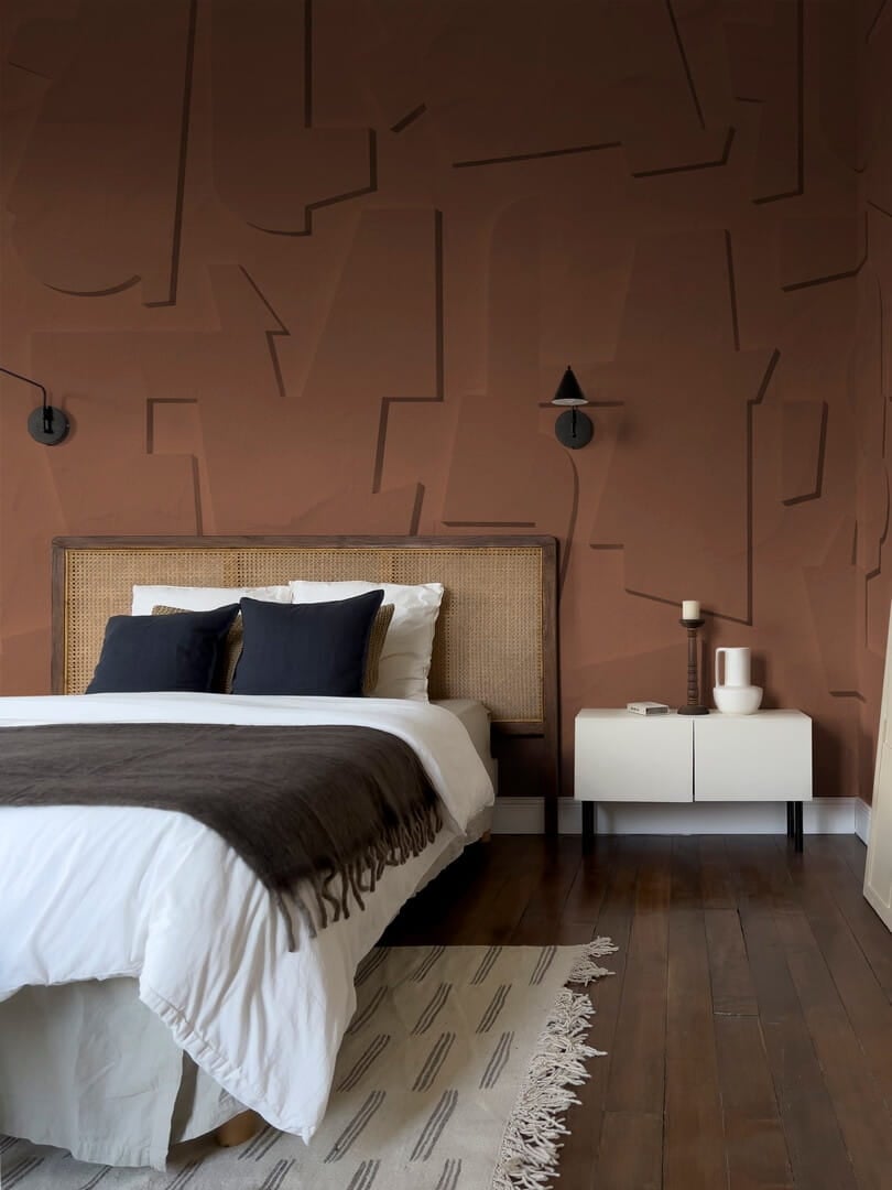 Fototapeta abstrakcyjna z efektem 3D Rebel Walls R20197 Abstract Wood Rust Coconuts_deco