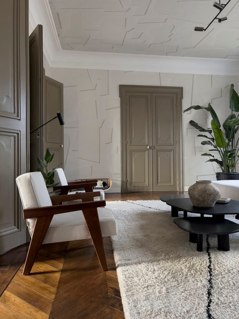 Fototapeta abstrakcyjna z efektem 3D Rebel Walls R20199 Abstract Wood White Coconuts_deco