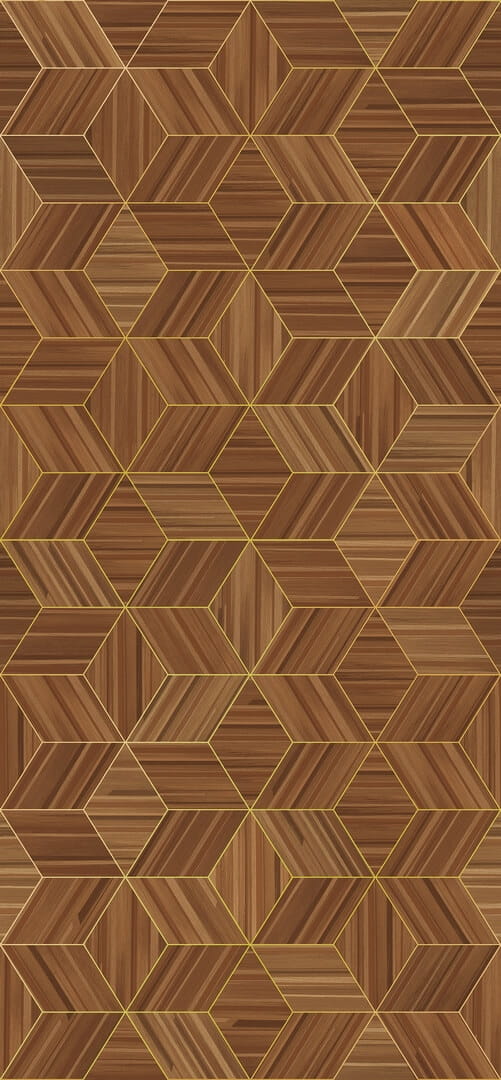 Mural geometryczny z efektem 3D Eijffinger 340181 Gilded
