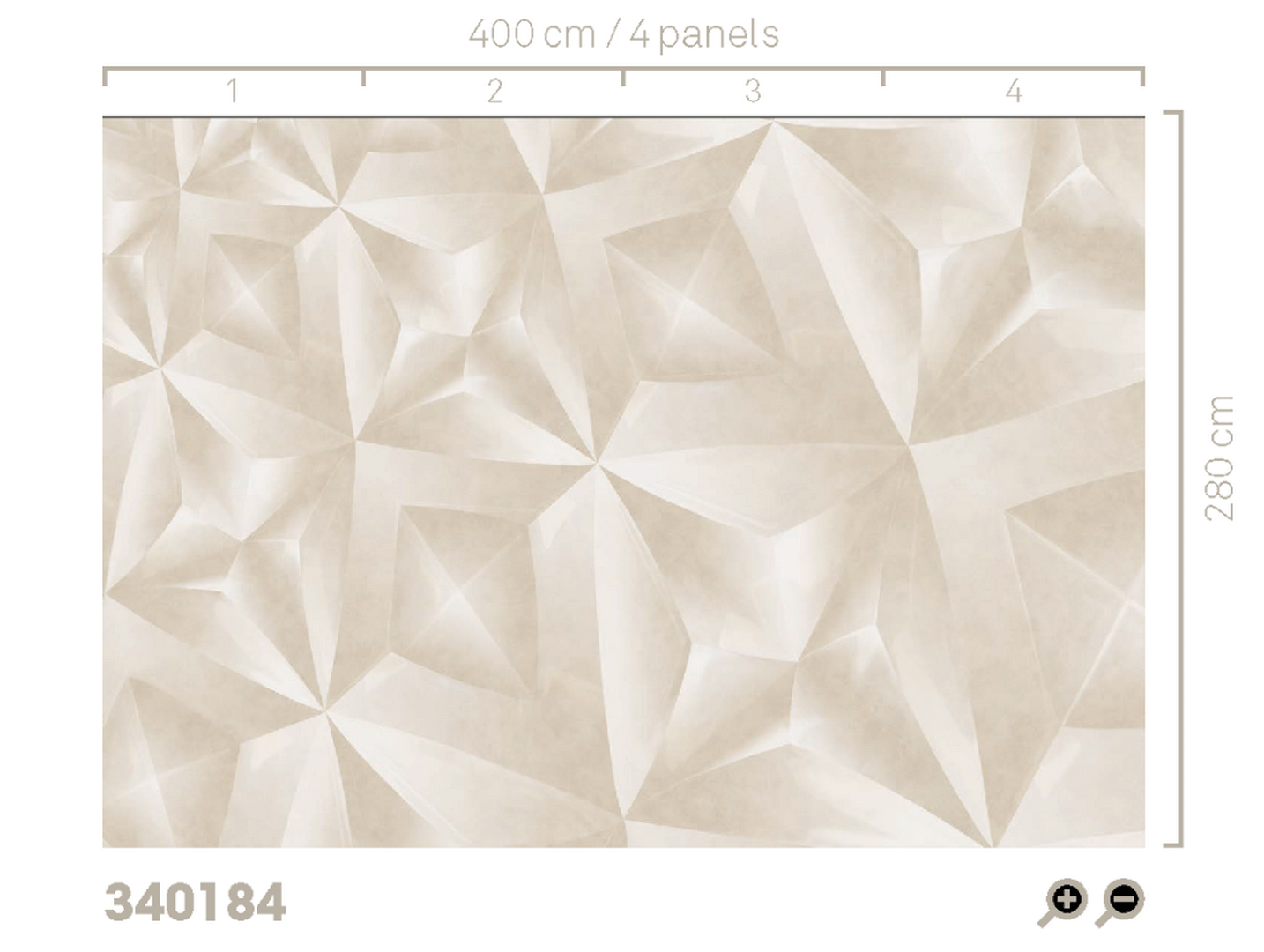 Mural geometryczny z efektem 3D Eijffinger 340184 Gilded