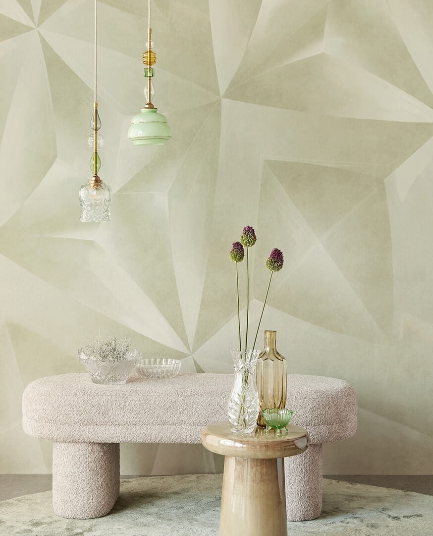 Mural geometryczny z efektem 3D Eijffinger 340185 Gilded