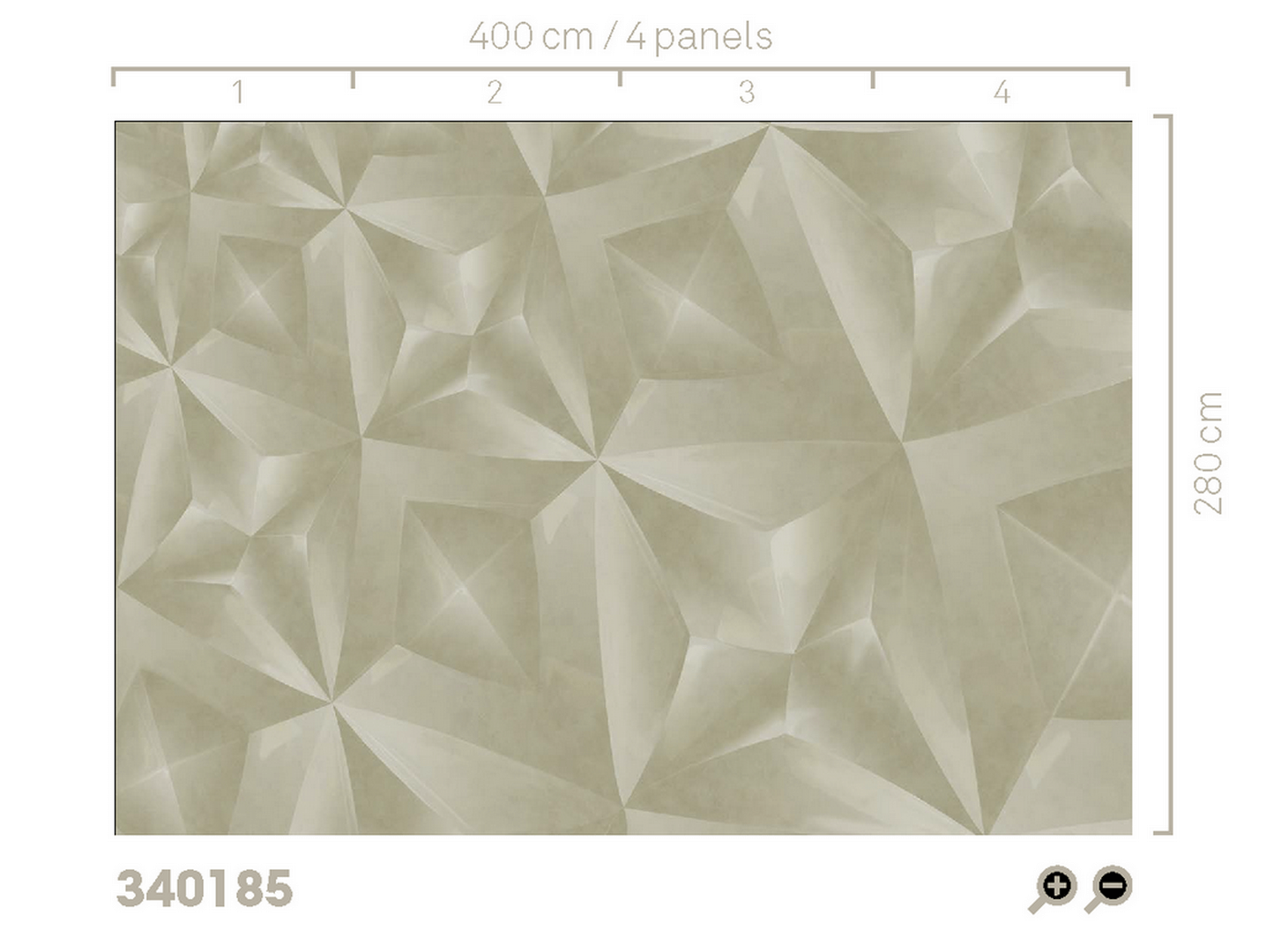 Mural geometryczny z efektem 3D Eijffinger 340185 Gilded