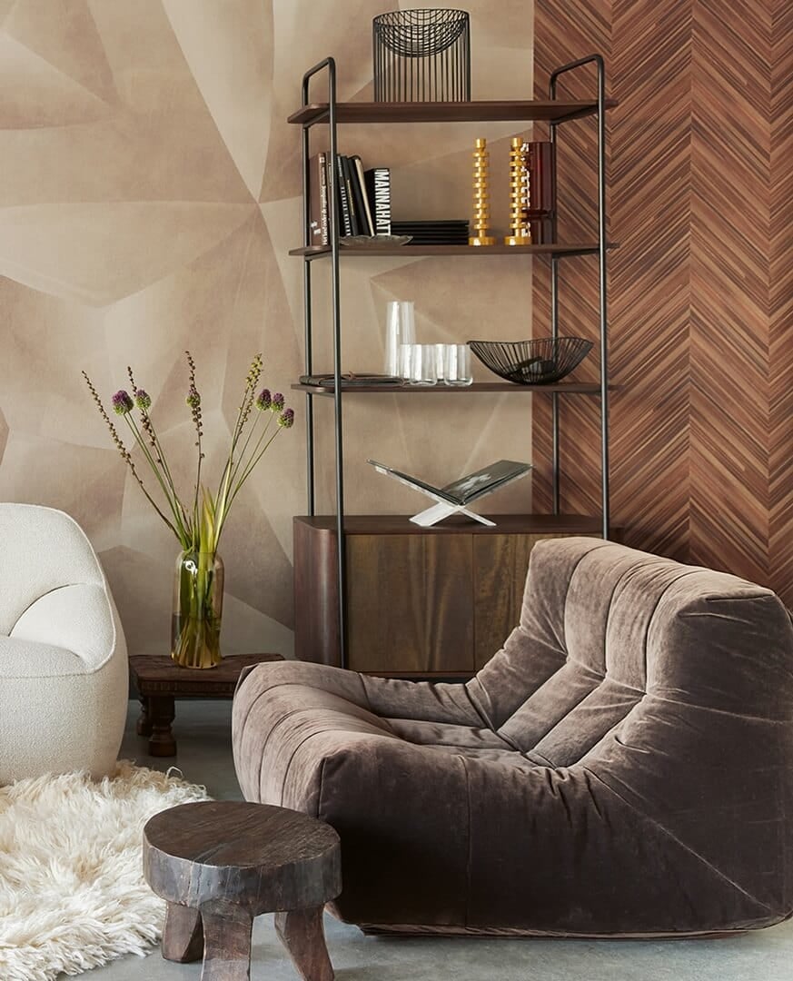Mural geometryczny z efektem 3D Eijffinger 340186 Gilded
