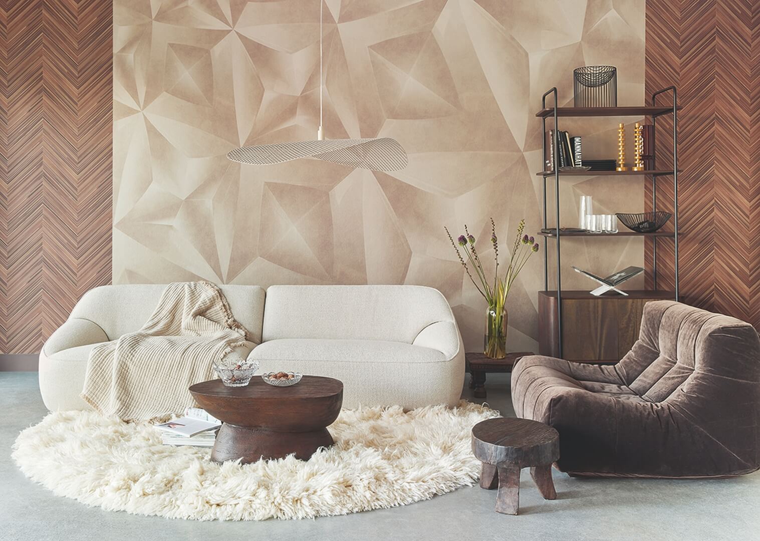 Mural geometryczny z efektem 3D Eijffinger 340186 Gilded