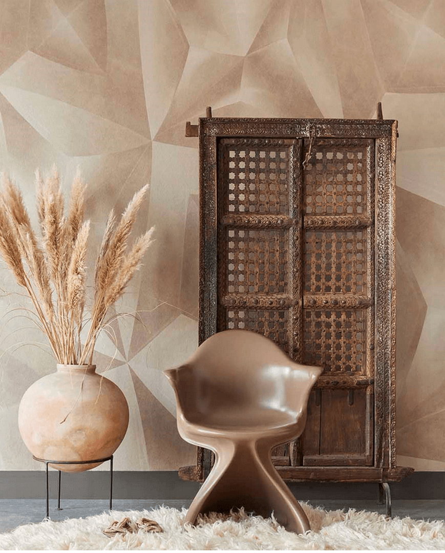 Mural geometryczny z efektem 3D Eijffinger 340189 Gilded
