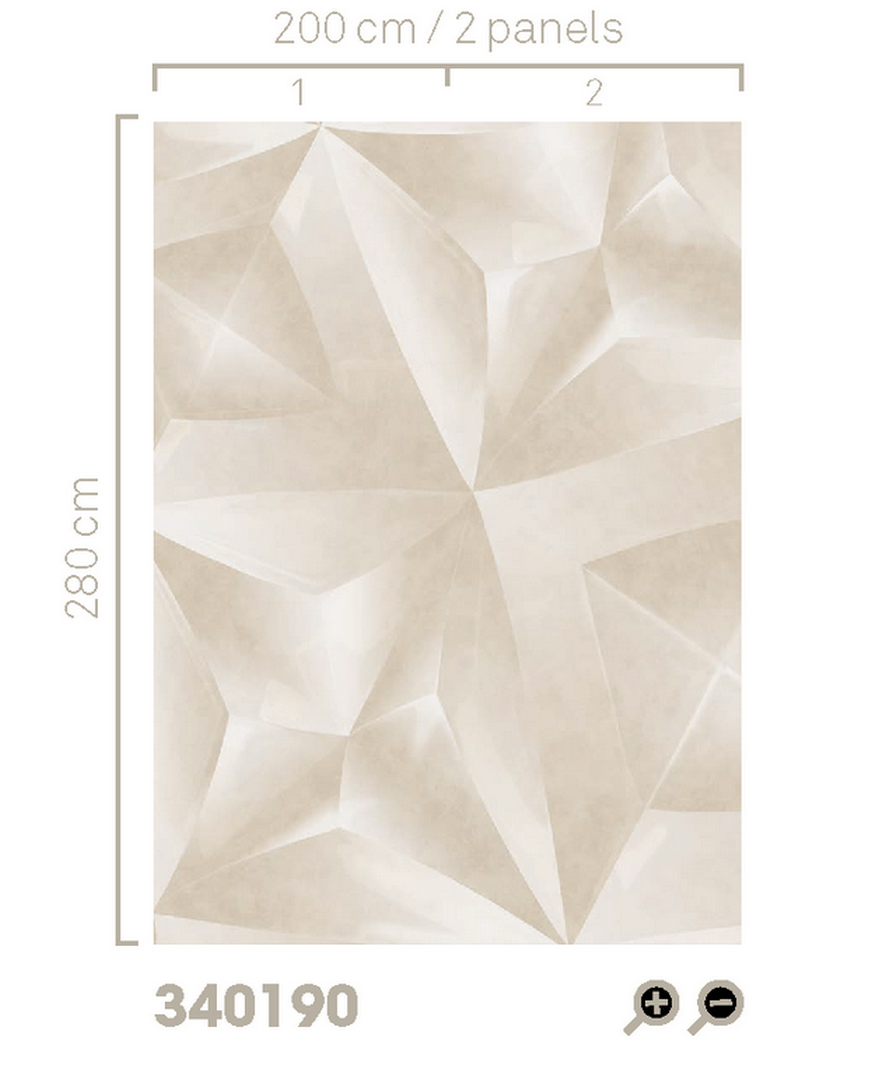 Mural geometryczny z efektem 3D Eijffinger 340190 Gilded