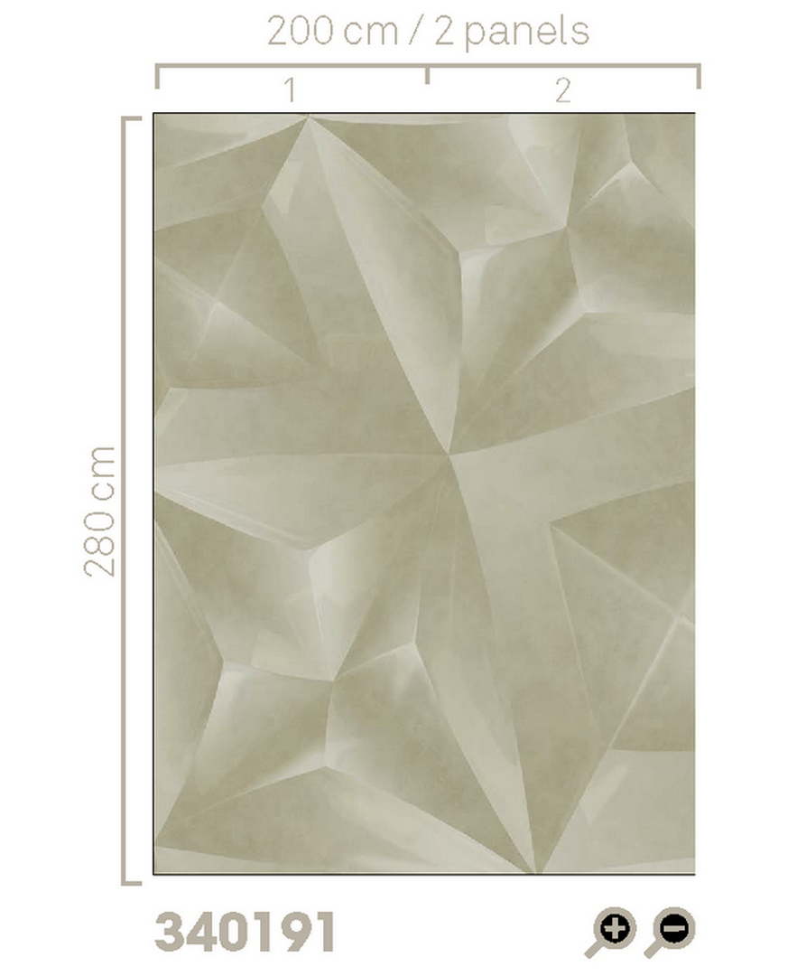 Mural geometryczny z efektem 3D Eijffinger 340191 Gilded