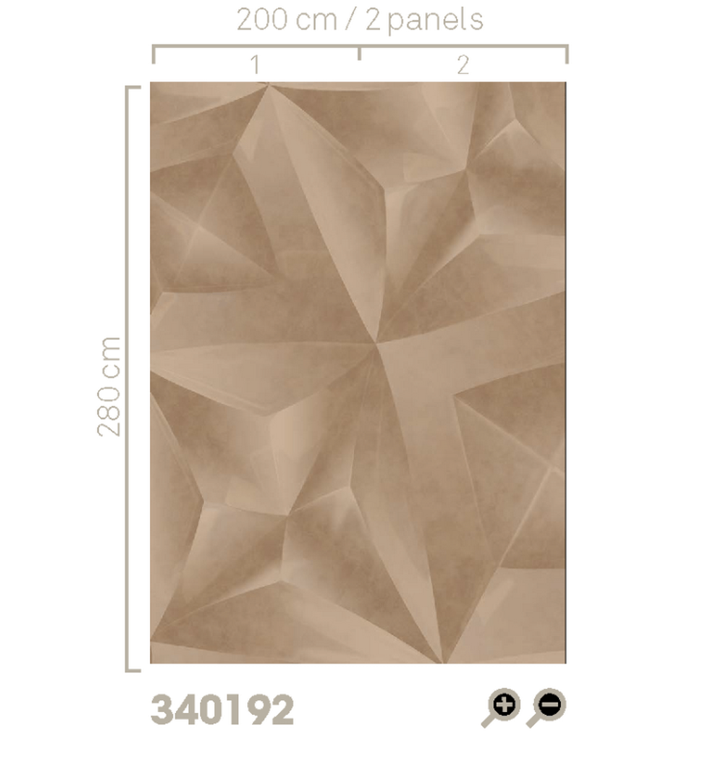 Mural geometryczny z efektem 3D Eijffinger 340192 Gilded