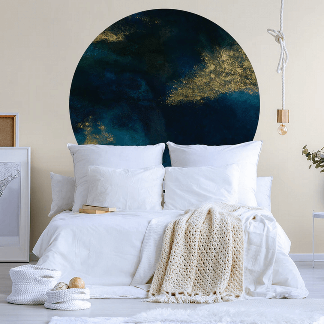 Mural okrągły artystyczny marmur Wall Art Azuro Koło