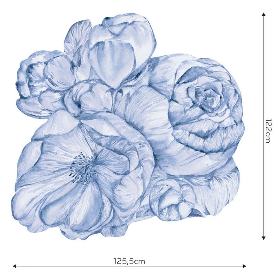 Mural kwiaty Wall Art Brassica Blue Koło