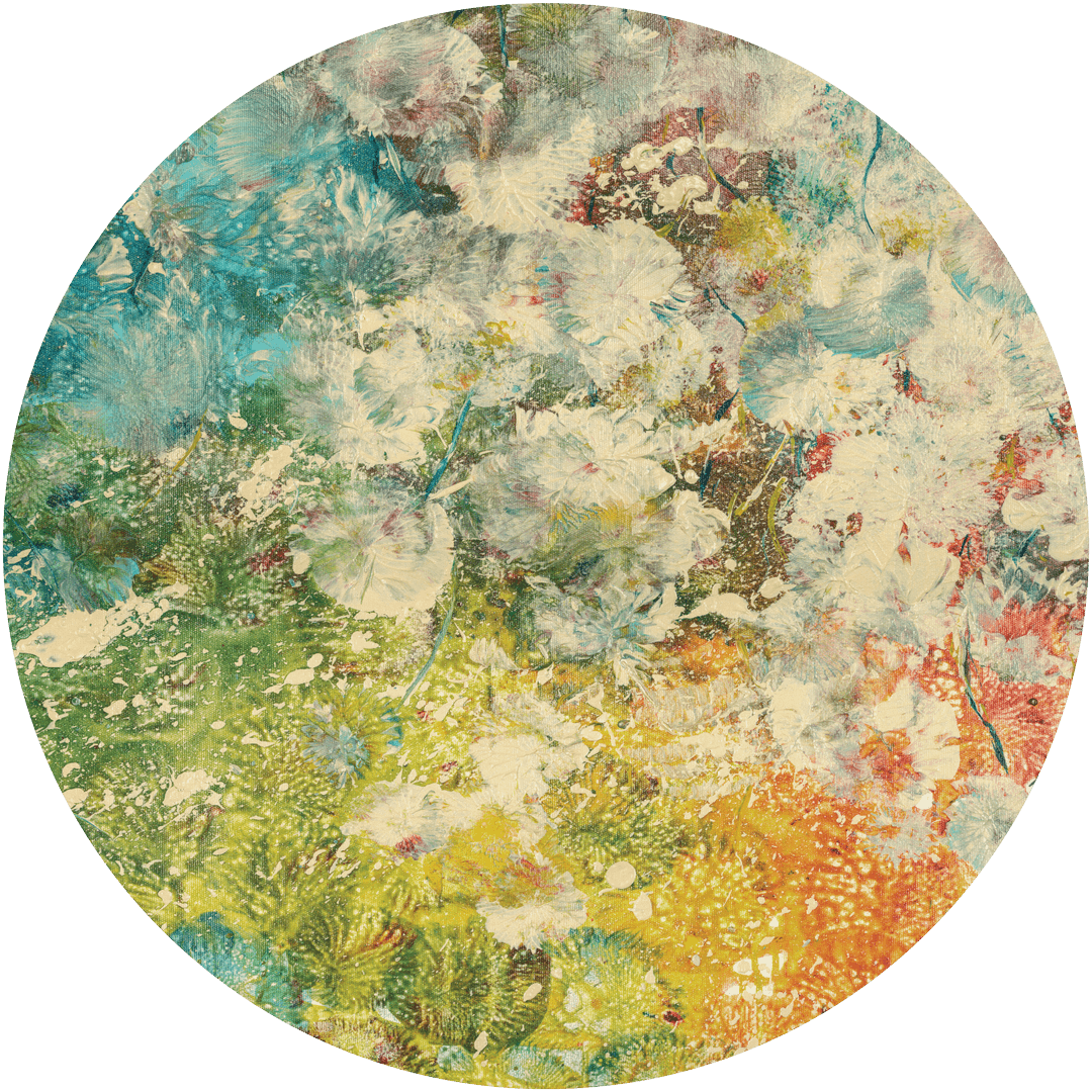 Mural okrągły abstrakcyjna natura Wall Art Bubble Koło