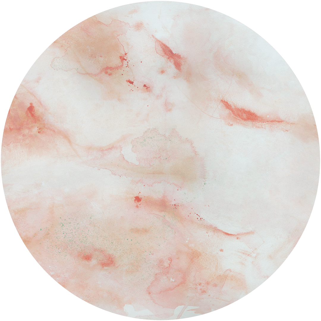 Mural okrągły artystyczny marmur Wall Art Coral Koło