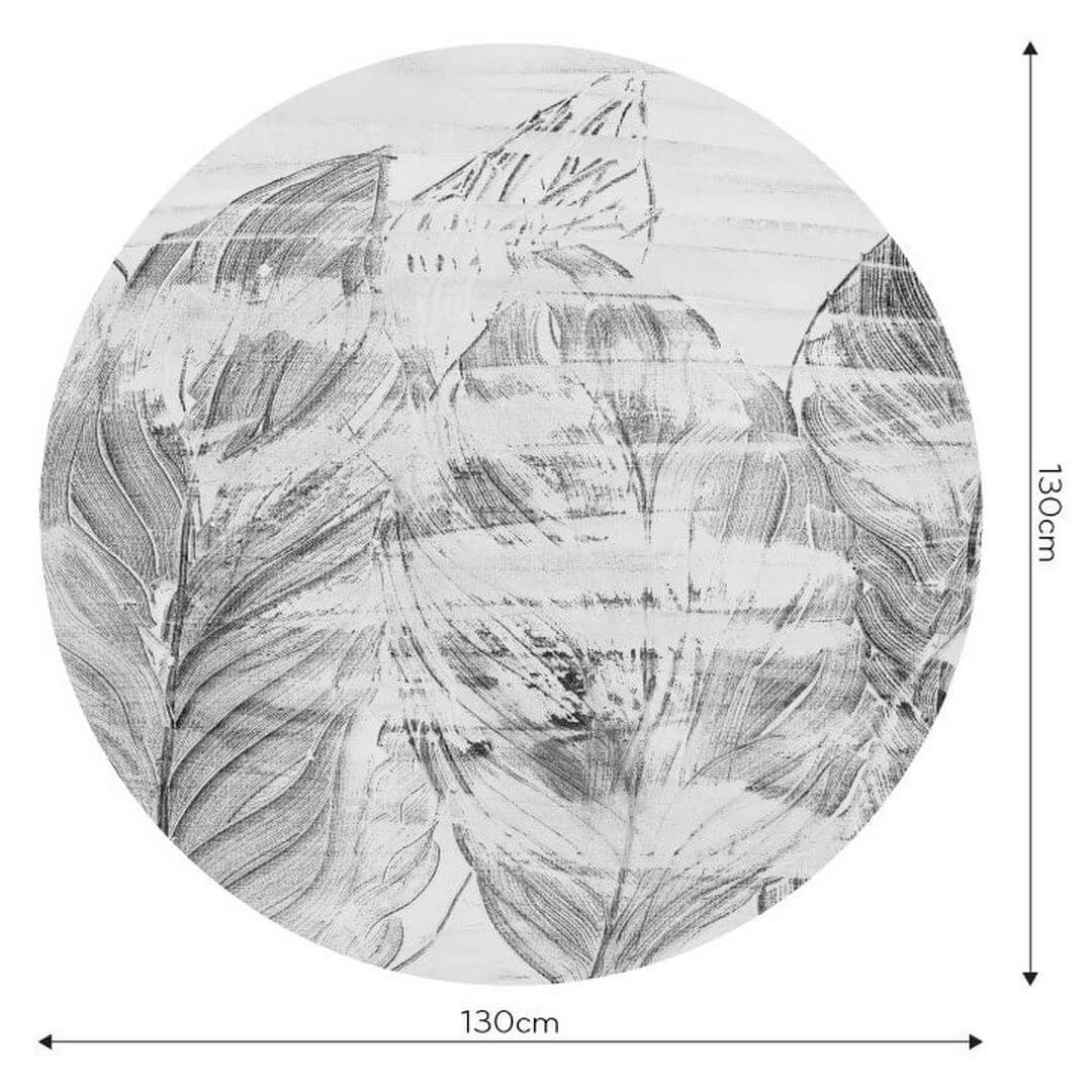 Mural okrągły liście Wall Art Demeter Koło