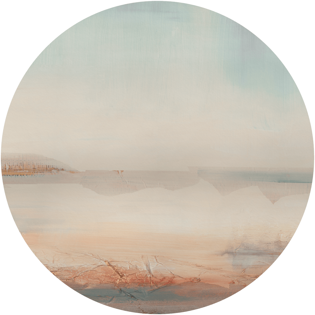 Mural okrągły abstrakcyjny Wall Art Dusk Koło