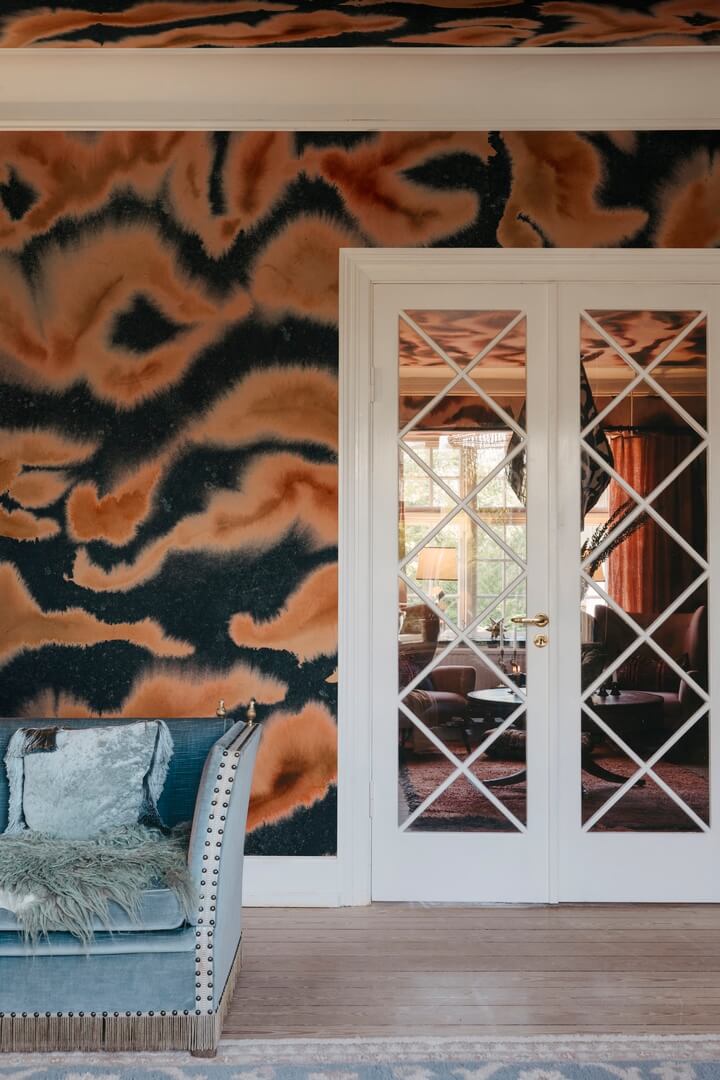 Fototapeta abstrakcyjna Rebel Walls R19828 Guppy Orange Anna Norrman