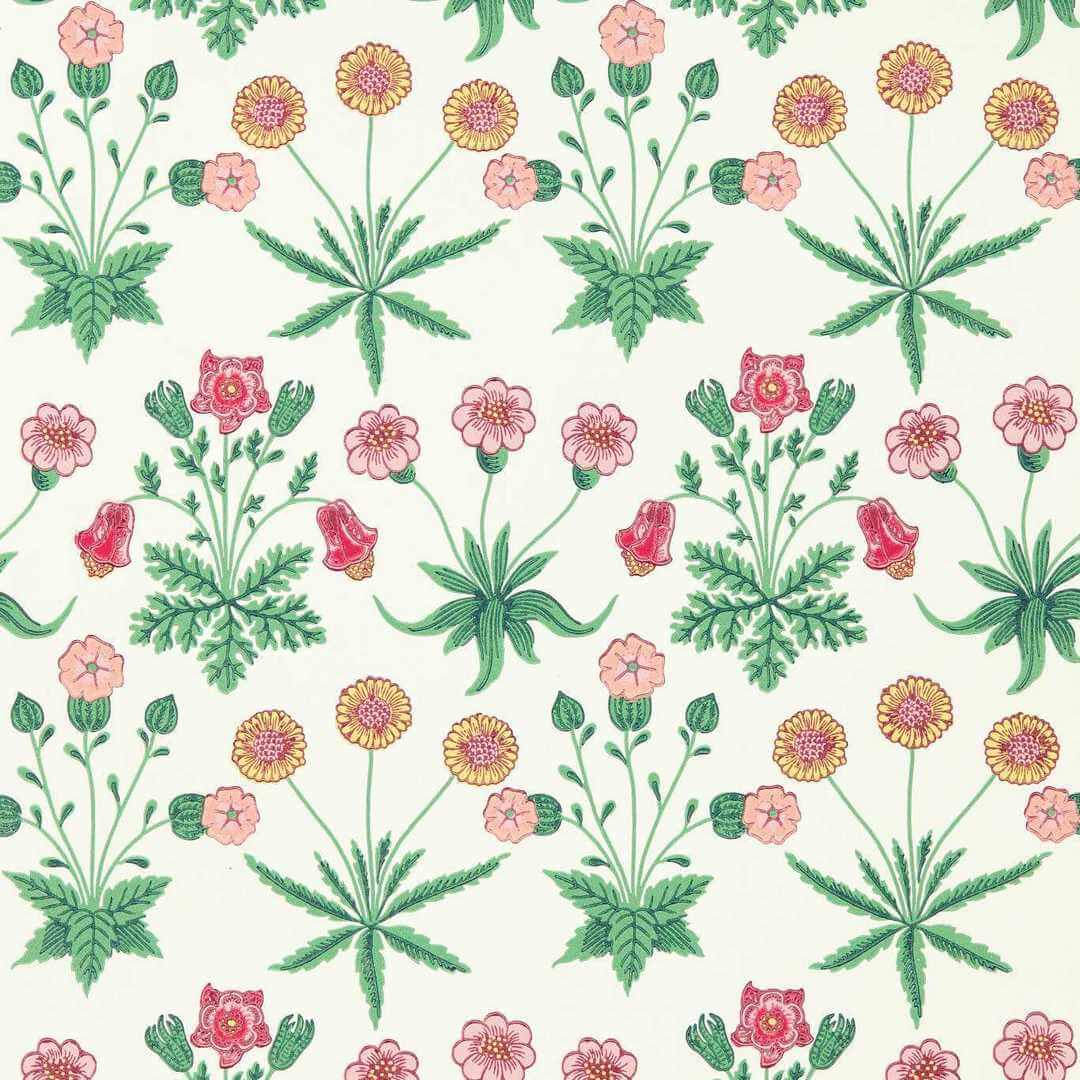 Tapeta bukiety kwiatów Morris & Co. 510005 Daisy Bedford Park