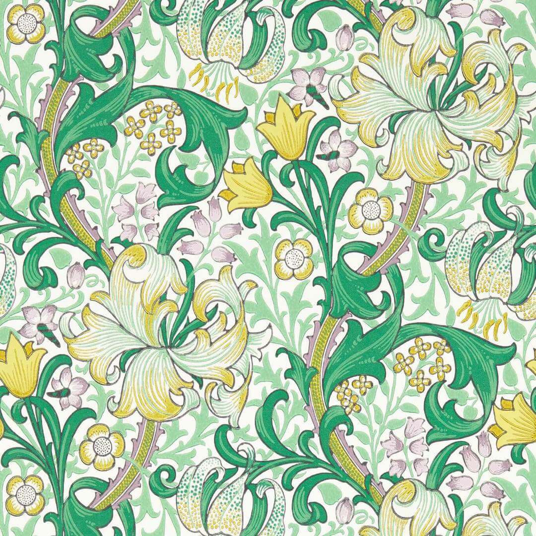 Tapeta roślinna Morris & Co. 510014 Golden Lily Bedford Park