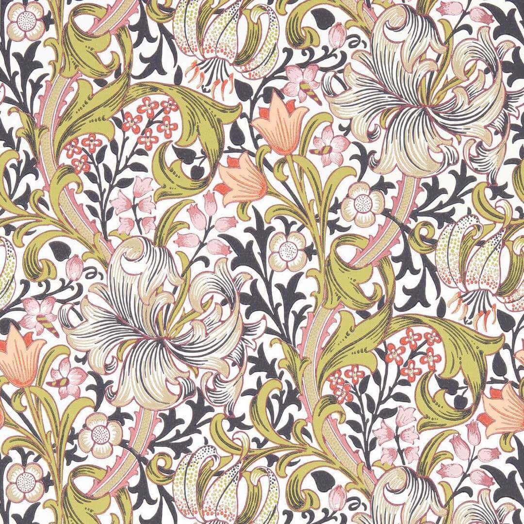 Tapeta roślinna Morris & Co. 510015 Golden Lily Bedford Park