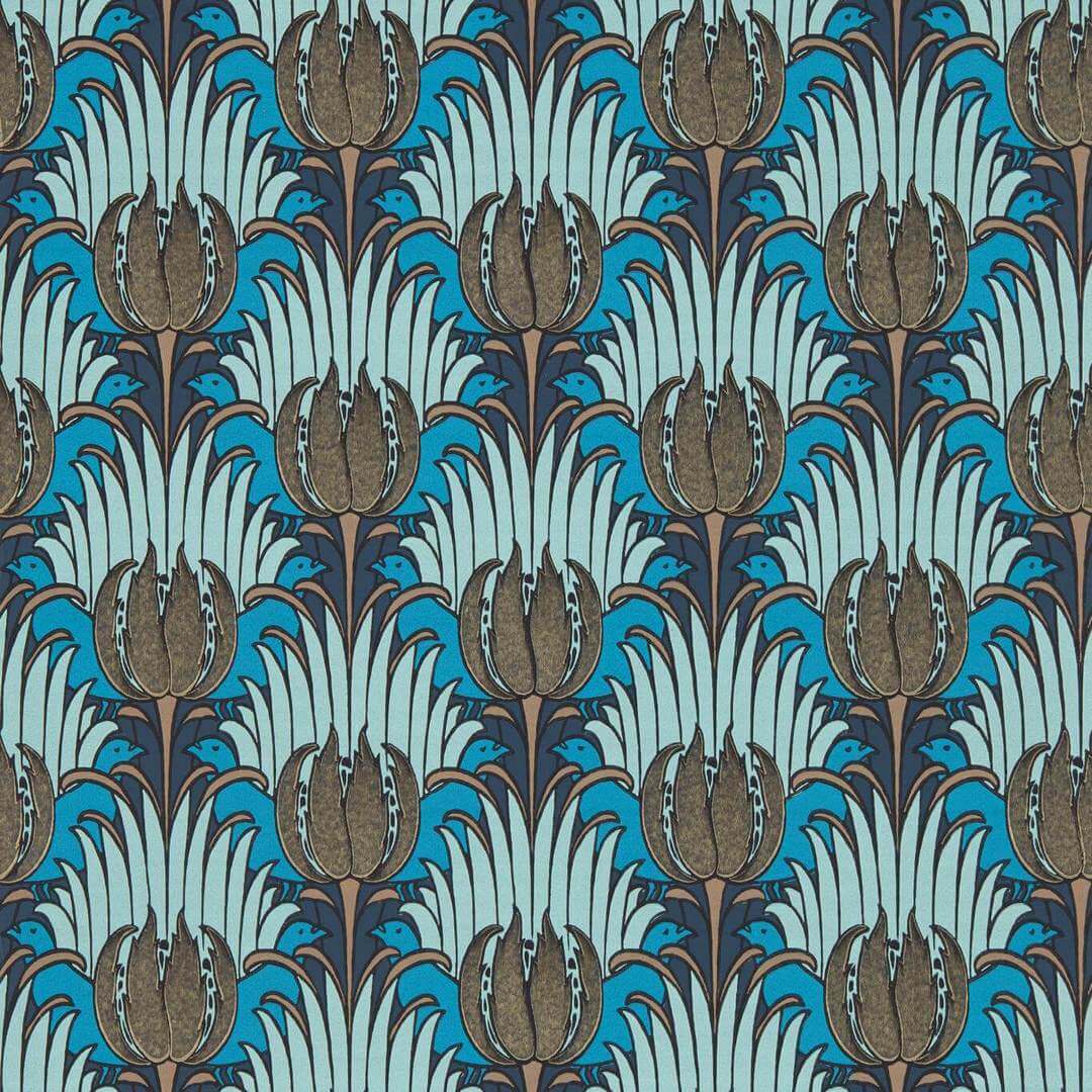 Tapeta tulipany i ptaki Morris & Co. 510017 Tulip & Bird Bedford Park