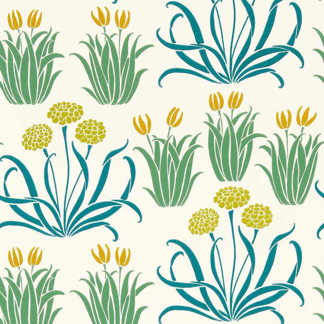 Tapeta kwiaty Morris & Co. 217341 Glade Bedford Park