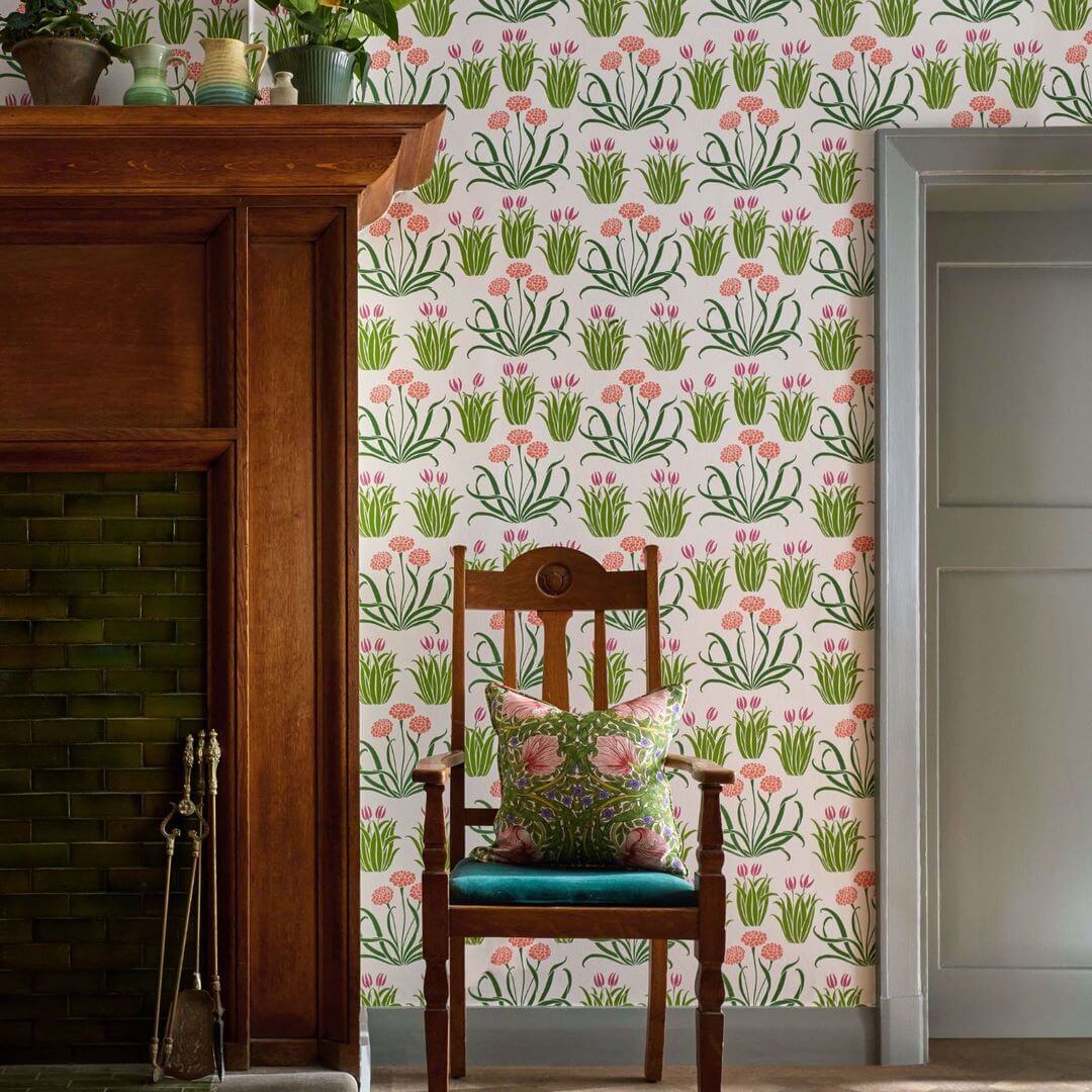 Tapeta kwiaty Morris & Co. 217341 Glade Bedford Park