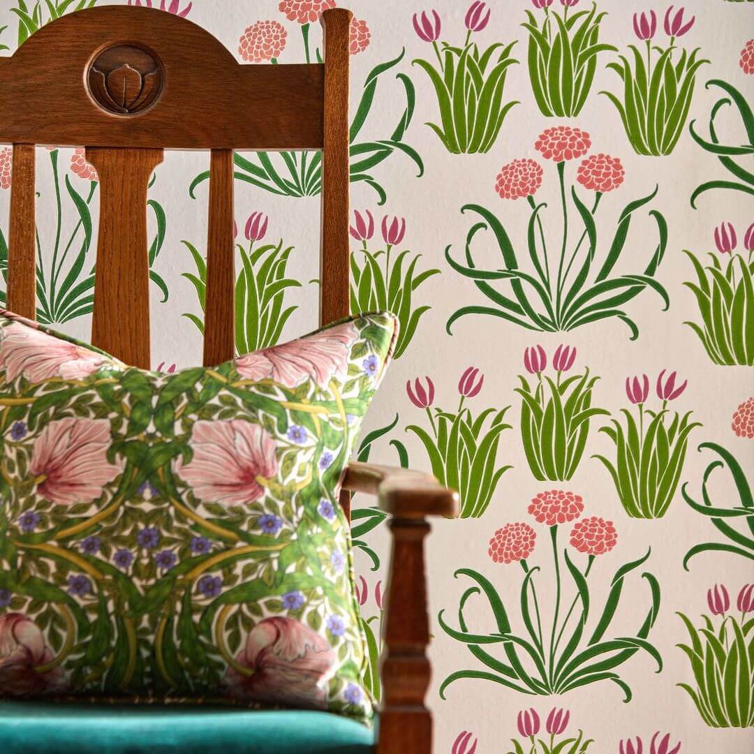 Tapeta kwiaty Morris & Co. 217341 Glade Bedford Park