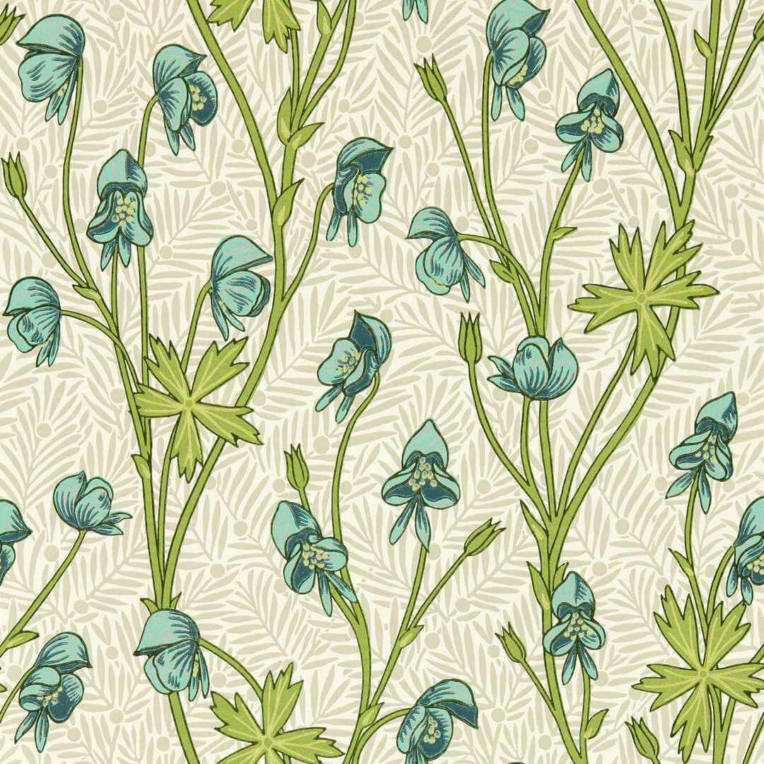 Tapeta roślinna Morris & Co. 217344 Monkshood Bedford Park