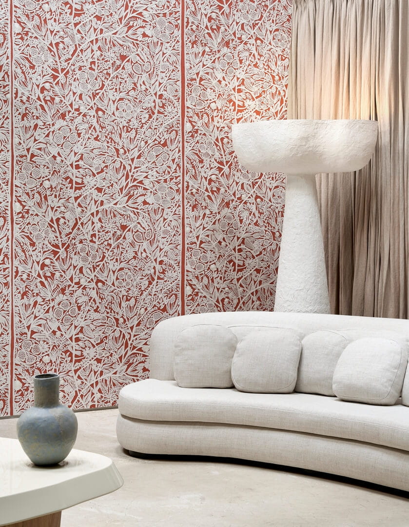 Tapeta tekstylna haft z kwiatowym wzorem Arte La Perle 58535 Le Couturier