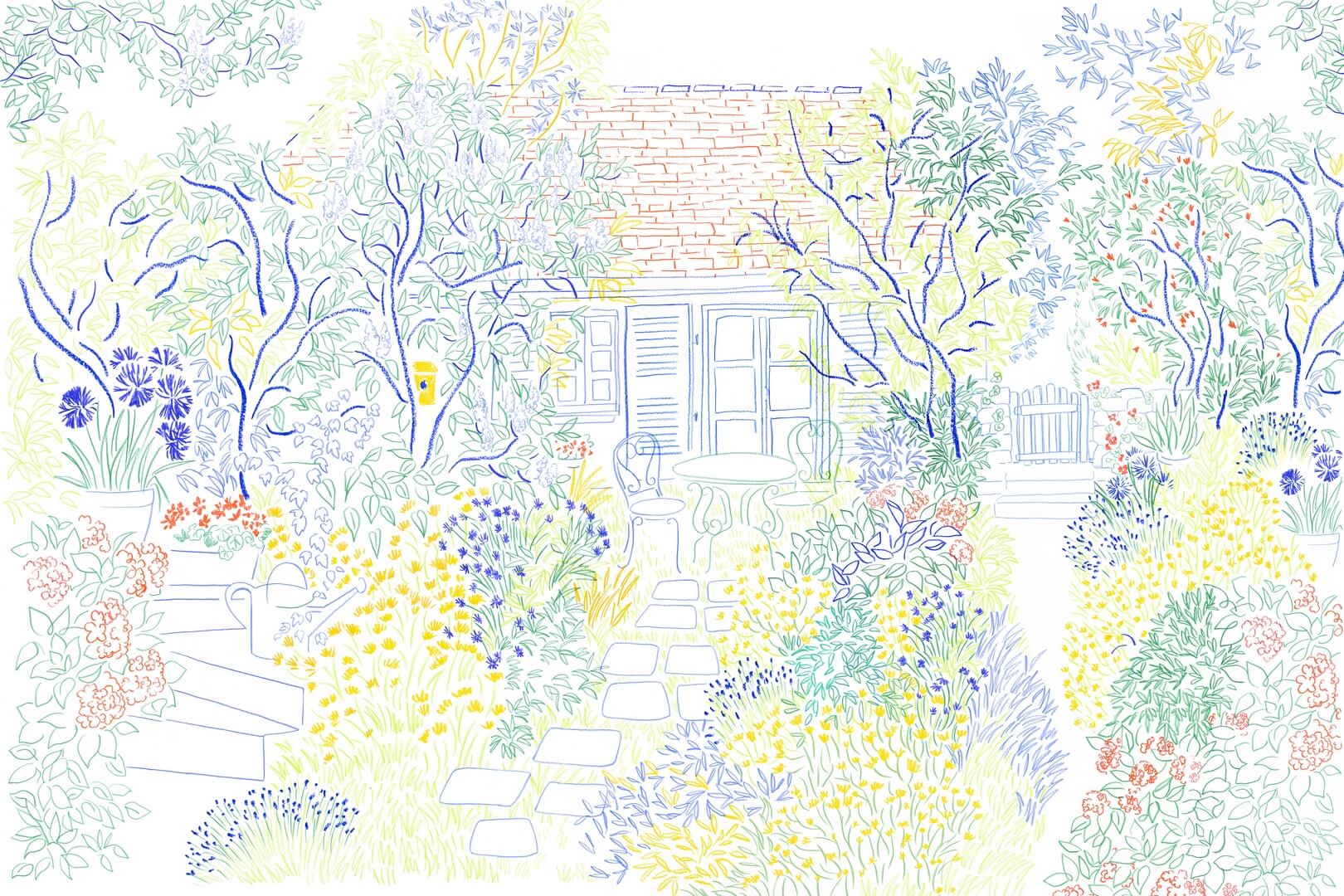 Fototapeta ogród Les Dominotiers DOM3006 Coin De Jardin Volume 13