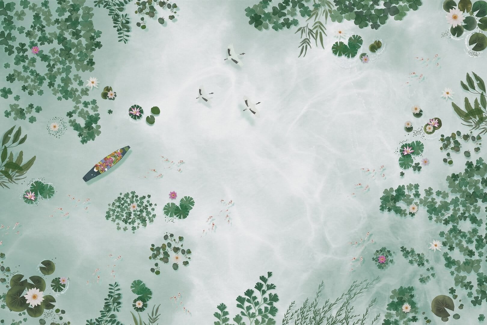 Fototapeta wodny ogród Les Dominotiers DOM3009 Jardin Flottant Volume 13