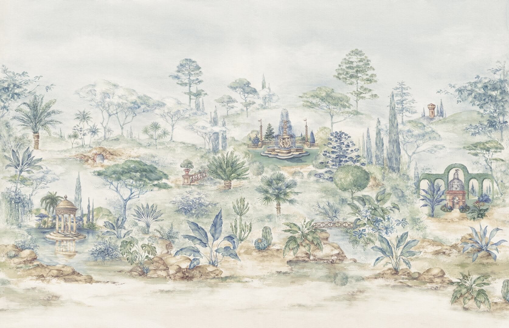 Fototapeta krajobraz włoskiego ogrodu Les Dominotiers DOM3012 Jardin Italien Volume 13