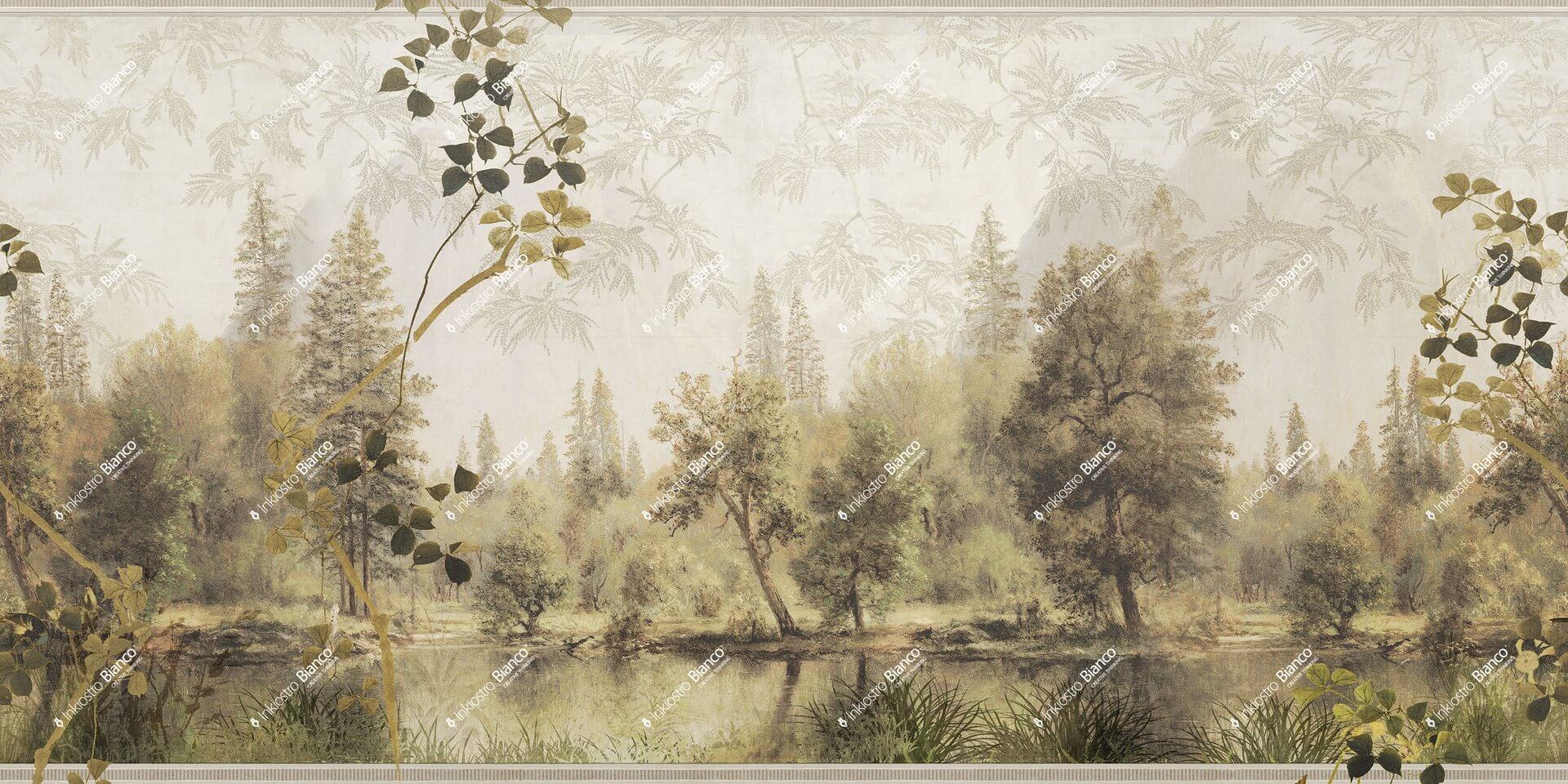 Fototapeta krajobraz natury Inkiostro Bianco INCANTATUS LACUS INKOAOA2403 White Paper