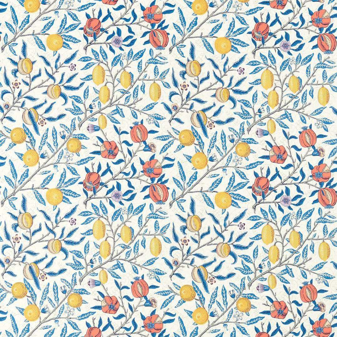 Tkanina bawełniana z owocami Morris & Co. 520007 Fruit Bedford Park Fabric