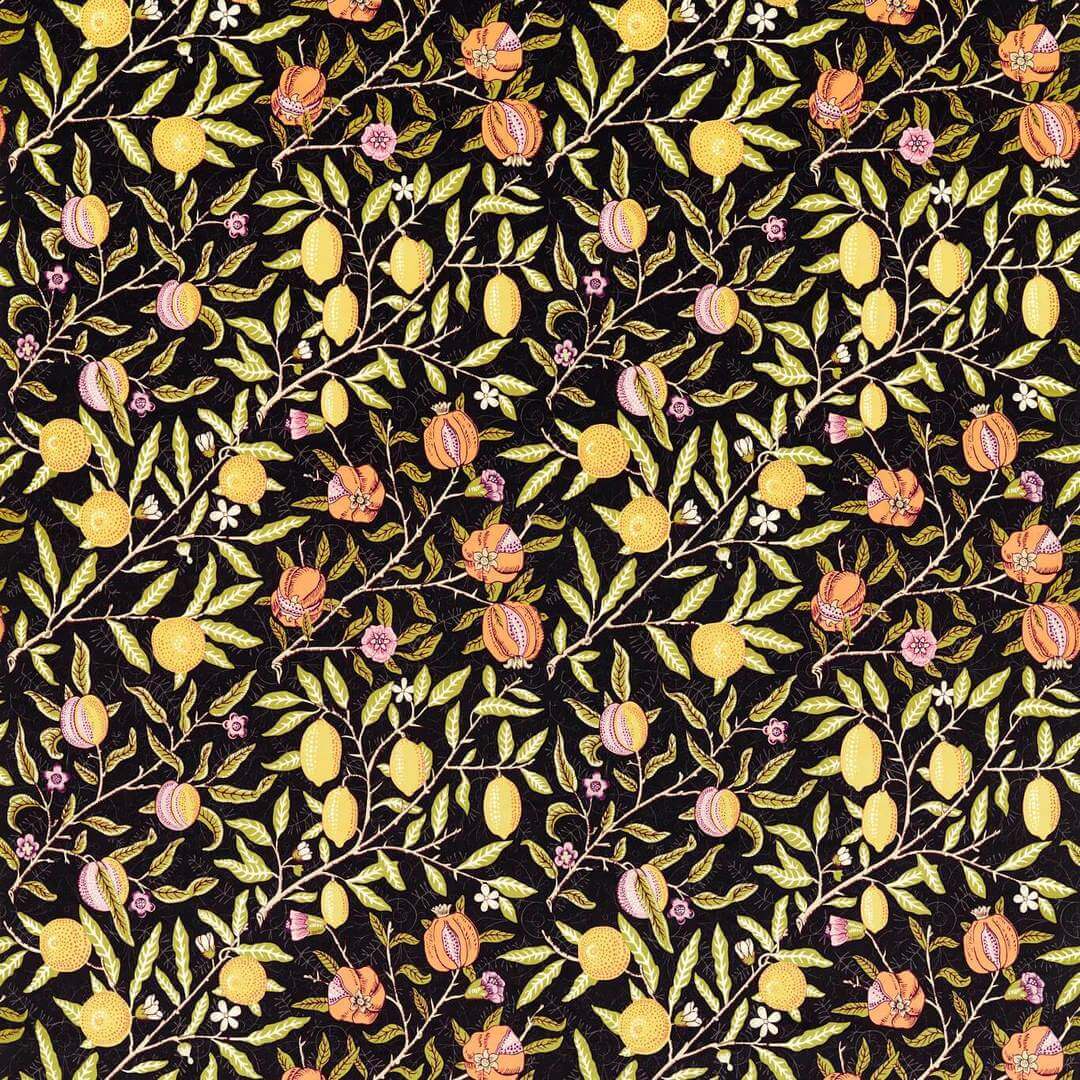 Tkanina welurowa z owocami Morris & Co. 520015 Fruit Bedford Park Fabric